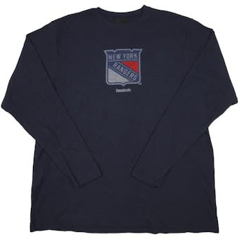 New York Rangers Reebok Navy Long Sleeve Thermal Shirt (Adult XL)