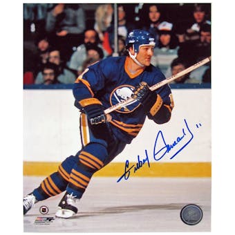 Gilbert Perreault Autographed Buffalo Sabres Helmet 8x10 Hockey Photo