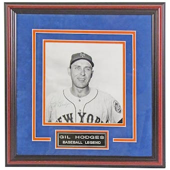 Gil Hodges Autographed & Framed New York Mets Photo (JSA COA)