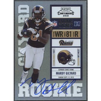 2010 Playoff Contenders #224B Mardy Gilyard Running Rookie Autograph