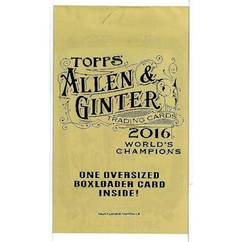 2016 Topps Allen & Ginter Baseball Oversized Boxloader Card Topper Pack