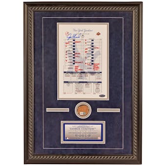 Joe Girardi Autographed Framed Lineup Card Last Yankee Stadium Game (MLB & Steiner)