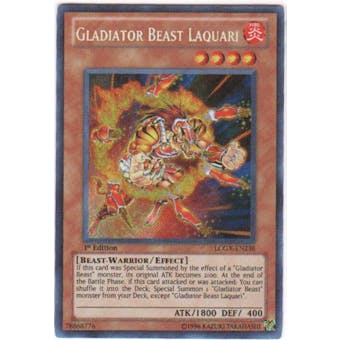 Yu-Gi-Oh Legendary Collection 2 Single Gladiator Beast Laquari Secret Rare
