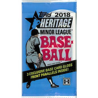 2018 Topps Heritage Minor League Baseball Glossy Parallel Hobby Pack
