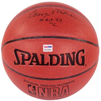 George Mikan Autographed Official Spalding Basketball w/"HOF 59" Inscription (PSA)