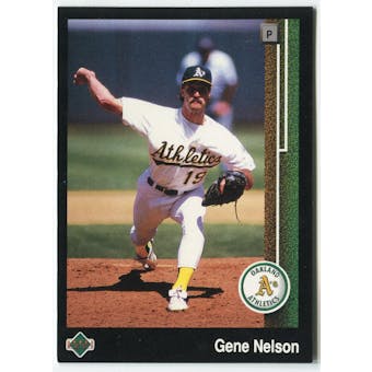 1989 Upper Deck Gene Nelson Oakland A's #643 Black Border Proof
