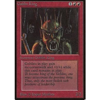 Magic the Gathering Beta Single Goblin King - MODERATE PLAY (MP)