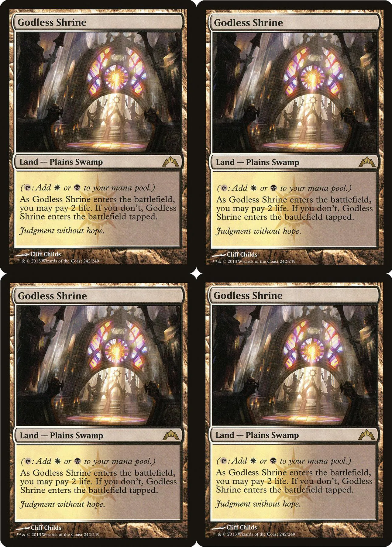 Magic the Gathering Gatecrash 4x Playset Godless Shine NEAR MINT (NM ...