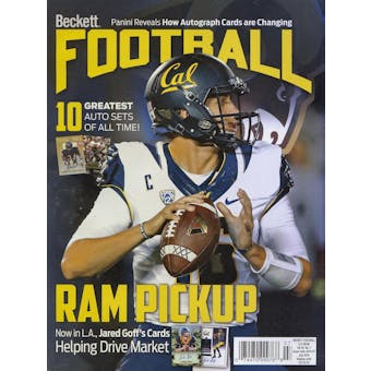 2016 Beckett Football Monthly Price Guide (#306 July) (Jared Goff)