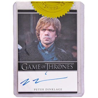 Game of Thrones Season One Peter Dinklage Autographed Card (Rittenhouse 2012)