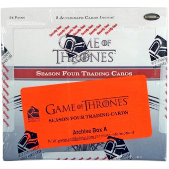 Game Of Thrones Season 4 (Four) Trading Cards Archives Box (Rittenhouse 2015)