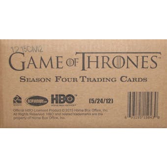 Game Of Thrones Season 4 (Four) Trading Cards 12-Box Case (Rittenhouse 2015)