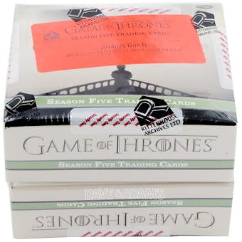Game Of Thrones Season 5 (Five) Trading Cards Archive Box (Rittenhouse 2016)