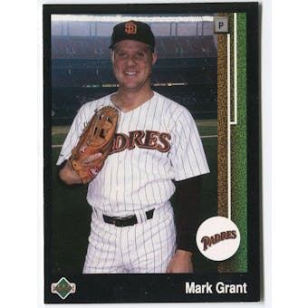 1989 Upper Deck Mark Grant San Diego Padres Blank Back Black Border Proof