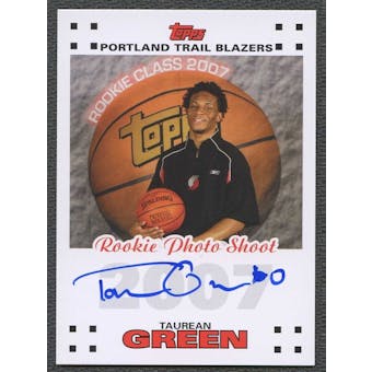 2007/08 Topps Rookie Photo Shoot Autographs #TG Taurean Green 47/100