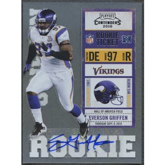 2010 Playoff Contenders #138 Everson Griffen Rookie Autograph