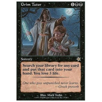 Magic the Gathering Starter Single Grim Tutor SLIGHT / MODERATE PLAY SP/MP
