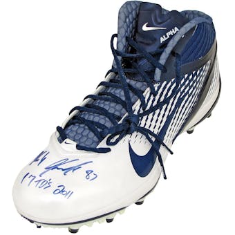 Rob Gronkowski Autographed New England Patriots Nike Cleat with a "17 TD's  2011" Inscription (JSA)