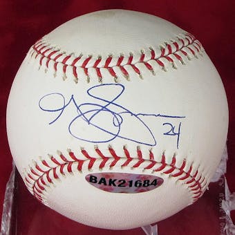 Grady Sizemore Autographed Baseball (Slightly Stained) (UDA COA)