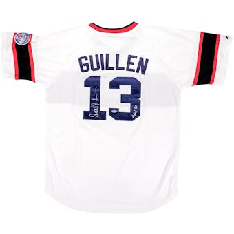 Ozzie Guillen Autographed Chicago White Sox Throwback Jersey (Tristar)