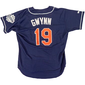 Tony Gwynn Autographed San Diego Padres Authentic Russell Athletic Jersey (Mounted Mem)