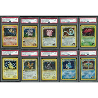 Pokemon Gym Heroes 1st Edition LOT Complete Set of All 19 Holos - ALL PSA 9 MINT