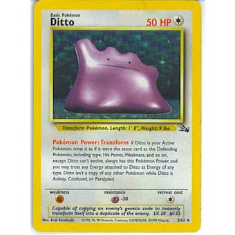 Pokemon Fossil Single Ditto - 3/62 - MODERATE PLAY (MP)