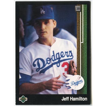 1989 Upper Deck Jeff Hamilton Los Angeles Dodgers #615 Black Border Proof