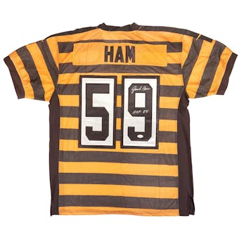 Jack Ham Autographed Pittsburgh Steelers 80th Anniv. Throwback On Field Jersey (JSA)
