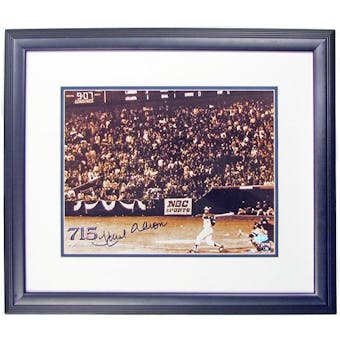 Hank Aaron Autographed & Framed Atlanta Braves 11x14 Photo (Steiner COA)