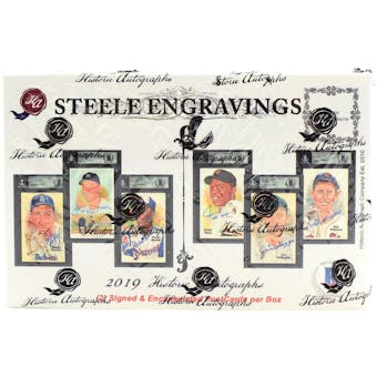 2019 Historic Autographs Steele Engravings Baseball Hobby Box