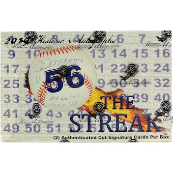 2019 Historic Autographs The Streak Baseball Hobby Box