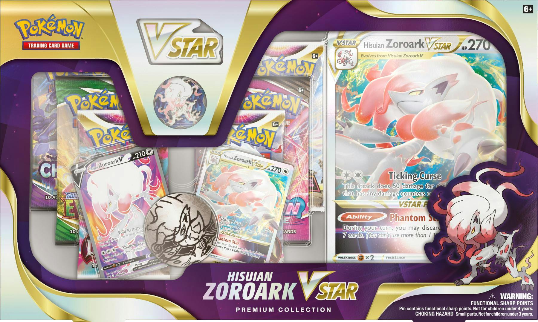 Pokemon Hisuian Zoroark VSTAR Premium Collection 6Box Case (Presell
