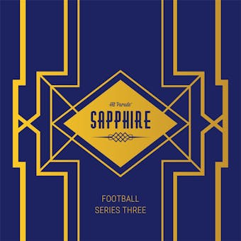 2020 Hit Parade Football Sapphire Edition Series 3 - 6 Hobby Box Case /50 Burrow-Lamar-Allen