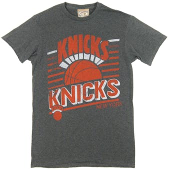 New York Knicks Majestic Gray Strong Survival Dual Blend Tee Shirt (Adult S)
