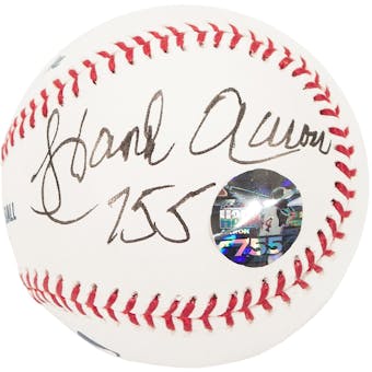 Hank Aaron Autographed Atlanta Braves Official MLB Baseball w/"755" Inscrip. (Steiner)