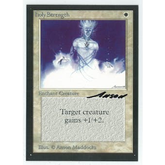 Magic the Gathering Beta Artist Proof Holy Strength - SIGNED BY ANSON MADDOCKS