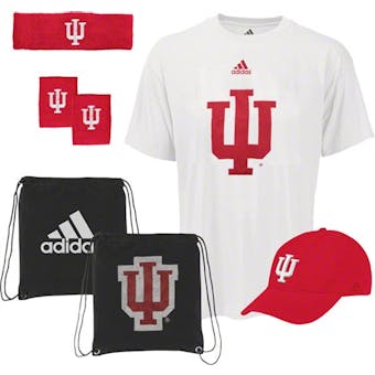 Indiana University Hoosiers Adidas Pick-Up Game 5-Piece Combo Pack (Adult L)