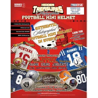 2008 TriStar Hidden Treasures Series 3 Auto Mini Football Helmet Box