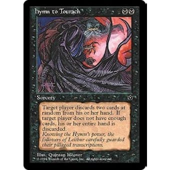 Magic the Gathering Fallen Empires Single Hymn to Tourach - Hoover - MODERATE PLAY (MP)