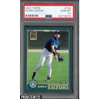 2001 Topps Ichiro PSA 10 card #726
