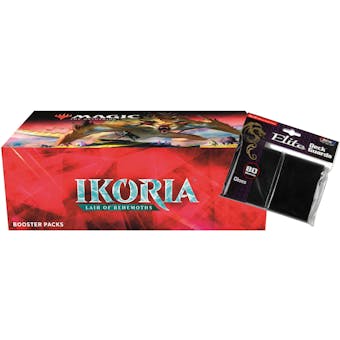 Magic the Gathering Ikoria: Lair of Behemoths Draft Booster Box & BCW Deck Protectors COMBO
