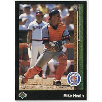 1989 Upper Deck Mike Heath Detroit Tigers #654 Black Border Proof