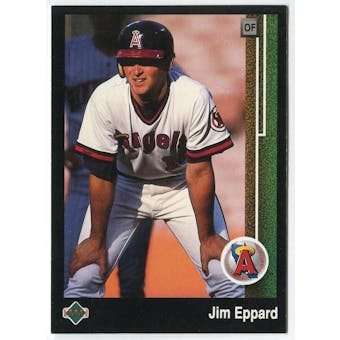 1989 Upper Deck Jim Eppard California Angels Blank Back Black Border Proof