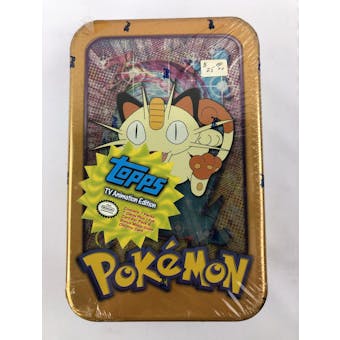 Pokemon TV Animation Edition Card Tin (Box) (1999 Topps) - Meowth art