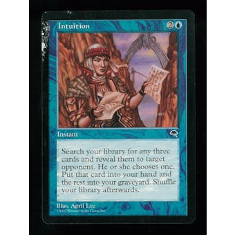 Magic the Gathering Tempest 2X Lot Intuition - NEAR MINT/DAMAGED (NM/DAM)