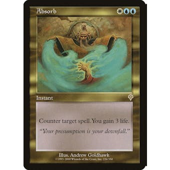 Magic the Gathering Invasion FOIL Absorb LIGHTLY PLAYED (LP)