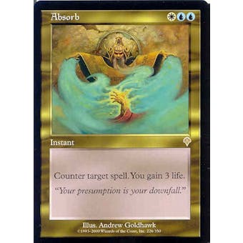 Magic the Gathering Invasion Single Absorb - MODERATE PLAY (MP)