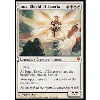 Magic the Gathering Zendikar Single Iona, Shield of Emeria FOIL - MODERATE PLAY (MP)
