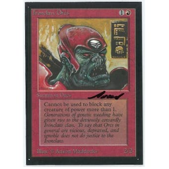 Magic the Gathering Beta Artist Proof Ironclaw Orcs - SIGNED BY ANSON MADDOCKS